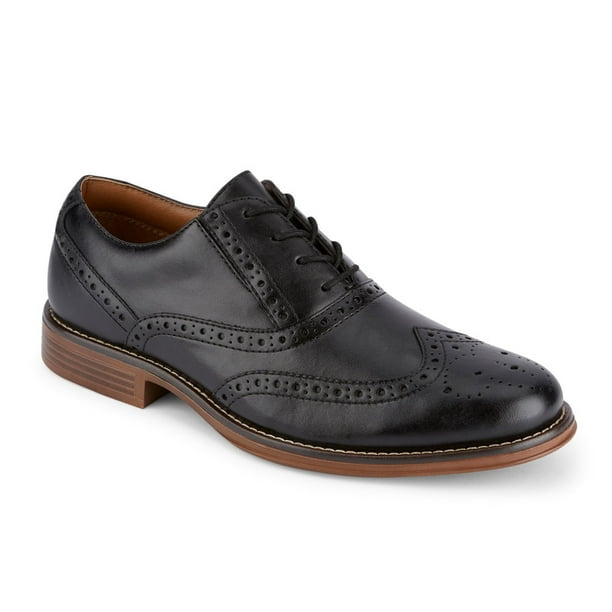Dockers Mens Thatcher Polished Business Dress Black Wingtip Lace-up Oxford Shoe